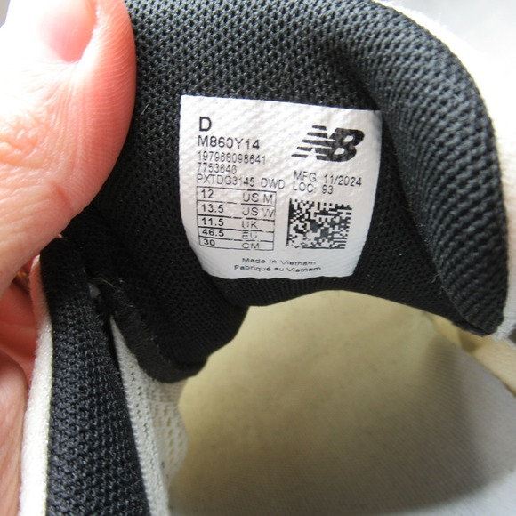 New Balance Men Running Shoe 12M 13.5W White Fresh Foam X 880v13 Lightweight Jog